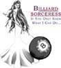 BILLIARD SORCERESS 8 Ball pool fantasy Art gifts