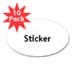 Sticker Decal , Oval - buy in value priced 10 pack