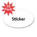 Sticker Decal, Oval - buy in bulk 50 pack