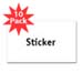 Sticker Decal, Retangle - buy in value 10 pack