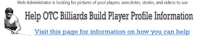 Help us build our pool player profile pagess