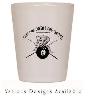 OTC Billiards shot glasses come in various custom pool designs